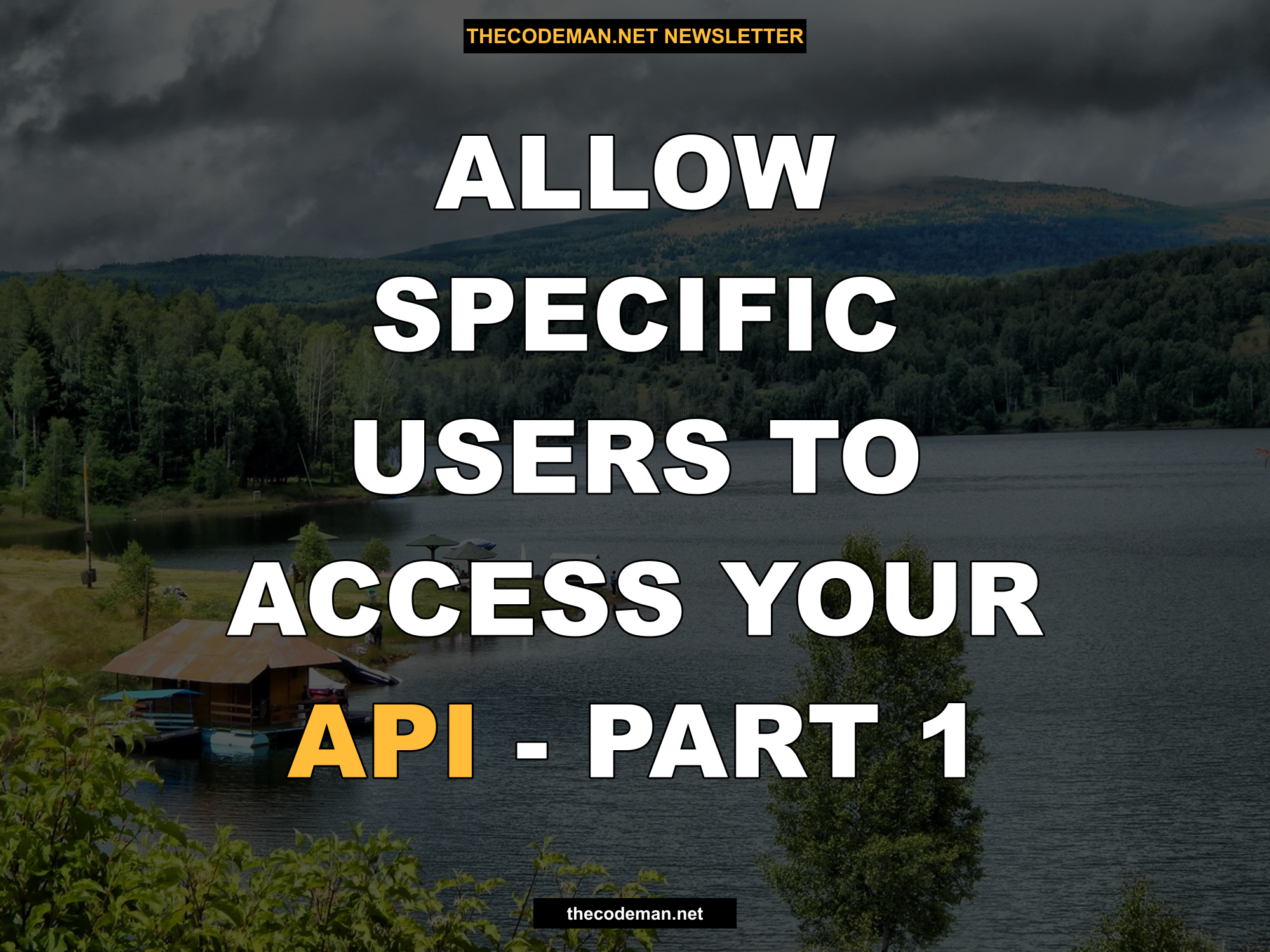 Allow specific users to access your API - Part 1