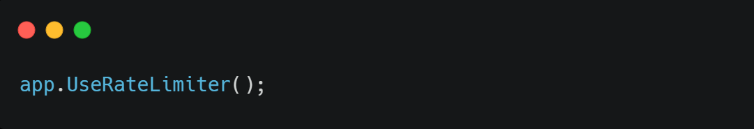 Enabling Rate Limiter Middleware