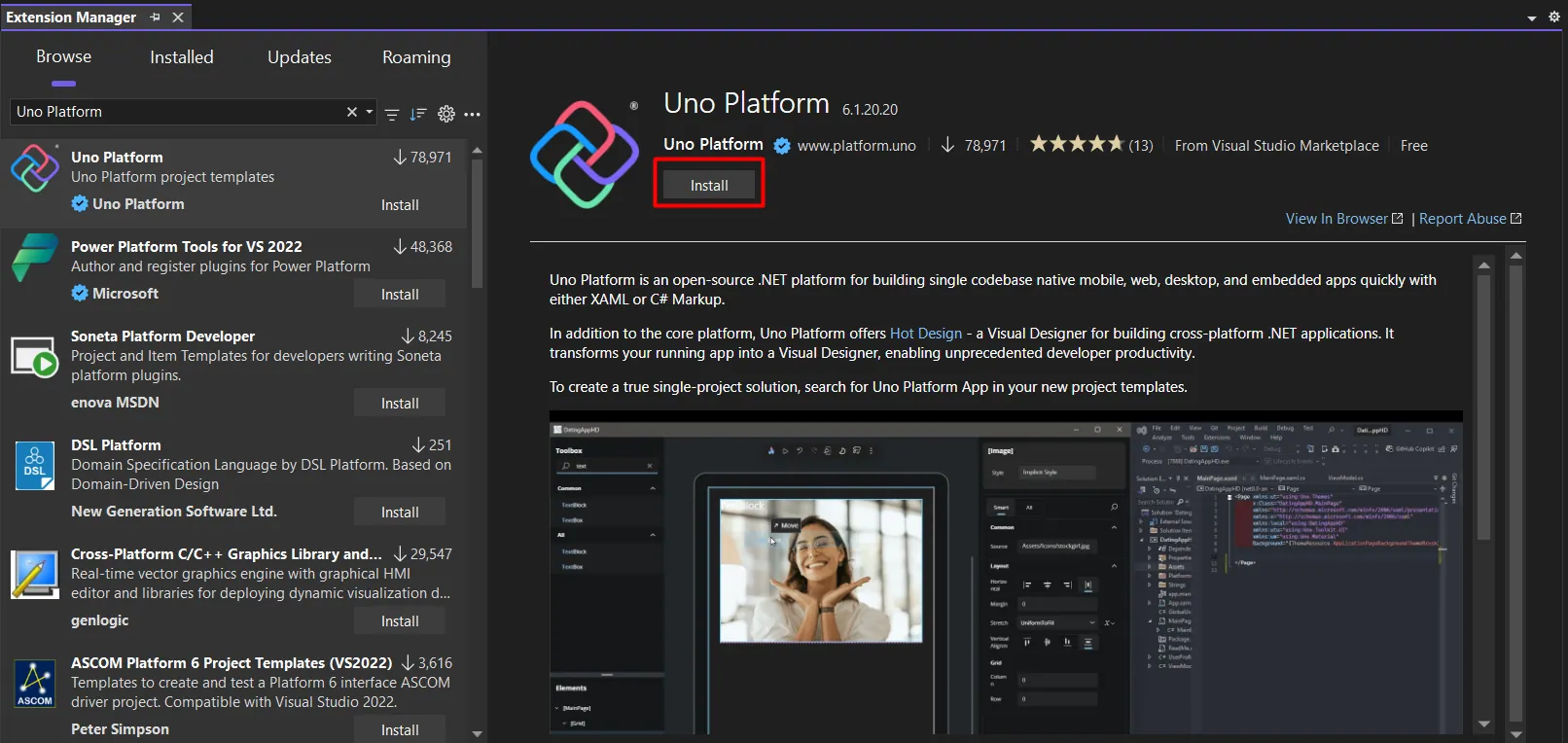 Visual Studio Extension